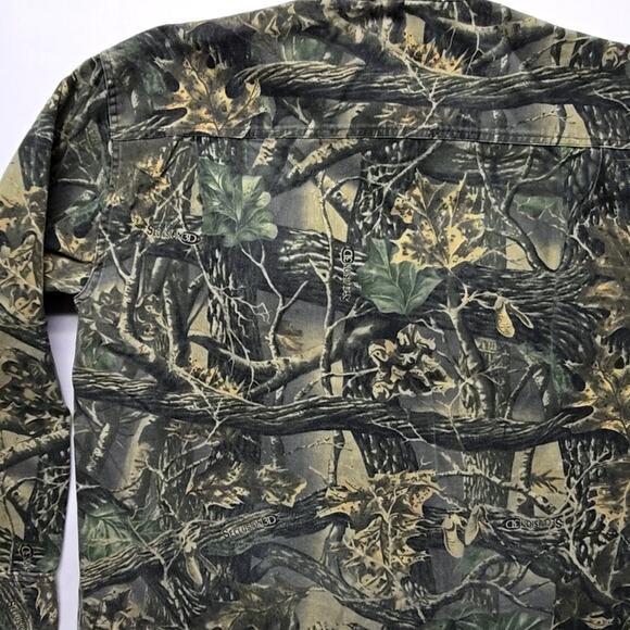 Cabela's Camouflage Button Up Mens L Tall Seclusion 3D Camo Long Sleeve Shirt - Picture 11 of 13
